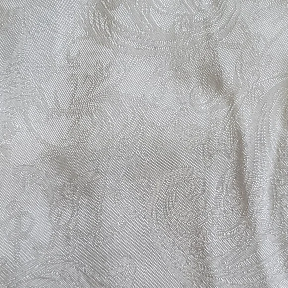 RtA White Paisley Satin Button-Up Shirt